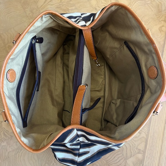 Antonio Melani Zebra Print Canvas Purse - Picture 10 of 11